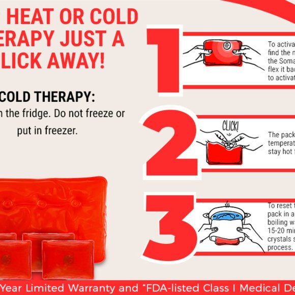 6 NWT Heat Pads Reusable for Neck, Shoulders & Joint Pain, - Picture 7 of 7